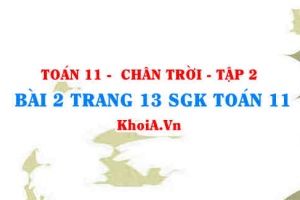Bài 2 trang 13 Toán 11 Tập 2 Chân trời sáng tạo